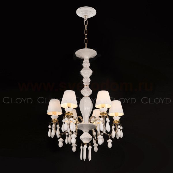 Люстра Cloyd LOTTIE-C C6 / D54 см- белая керамика (арт.11218)