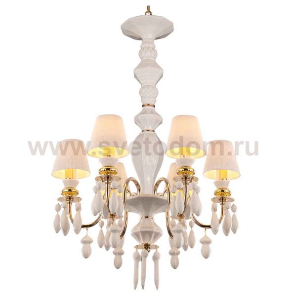 Люстра Cloyd LOTTIE-C C6 / D54 см- белая керамика (арт.11218)