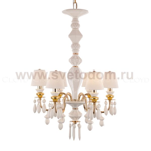 Люстра Cloyd LOTTIE-C C6 / D54 см- белая керамика (арт.11218)