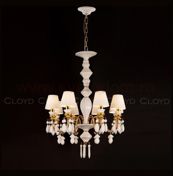 Люстра Cloyd LOTTIE-C C8 / D62 см- белая керамика (арт.11219)