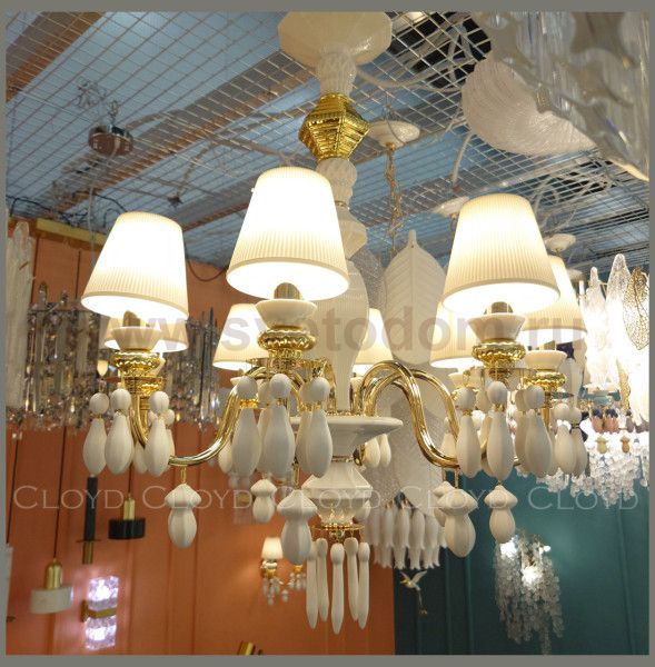 Люстра Cloyd LOTTIE-C C8 / D62 см- белая керамика (арт.11219)