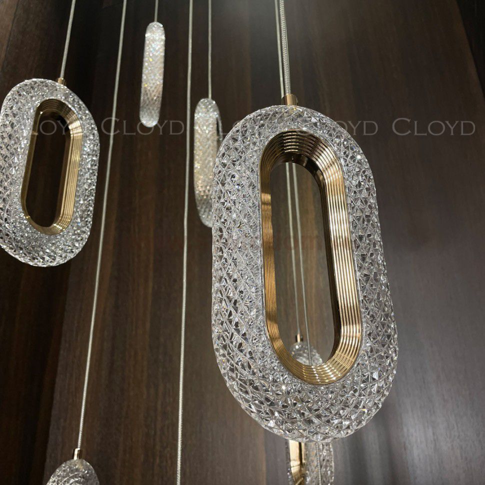 Люстра Cloyd 1529 C13 / выс. 280 см - золото (арт.11247)