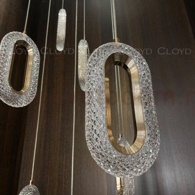 Люстра Cloyd 1529 C13 / выс. 280 см - золото (арт.11247)