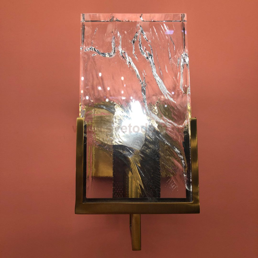 Бра Cloyd MINERAL W1 / выс. 30 см - хрусталь - латунь темная (арт.20098)