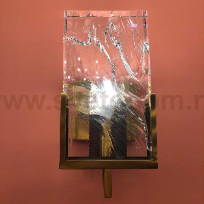 Бра Cloyd MINERAL W1 / выс. 30 см - хрусталь - латунь темная (арт.20098)