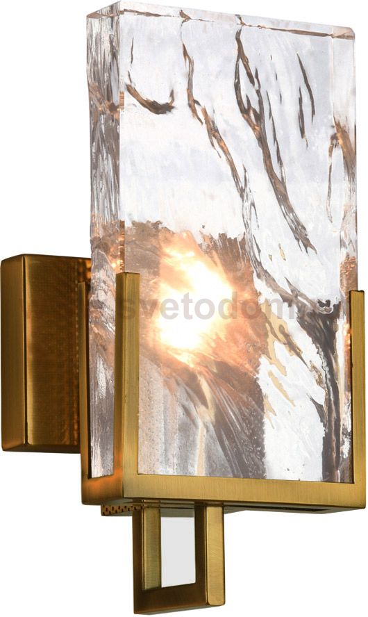 Бра Cloyd MINERAL W1 / выс. 30 см - хрусталь - латунь темная (арт.20098)