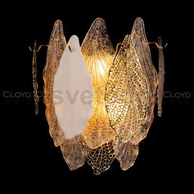Бра Cloyd SENEGAL W3 / выс. 33 см - с золот. листьями - золото (арт.20110)