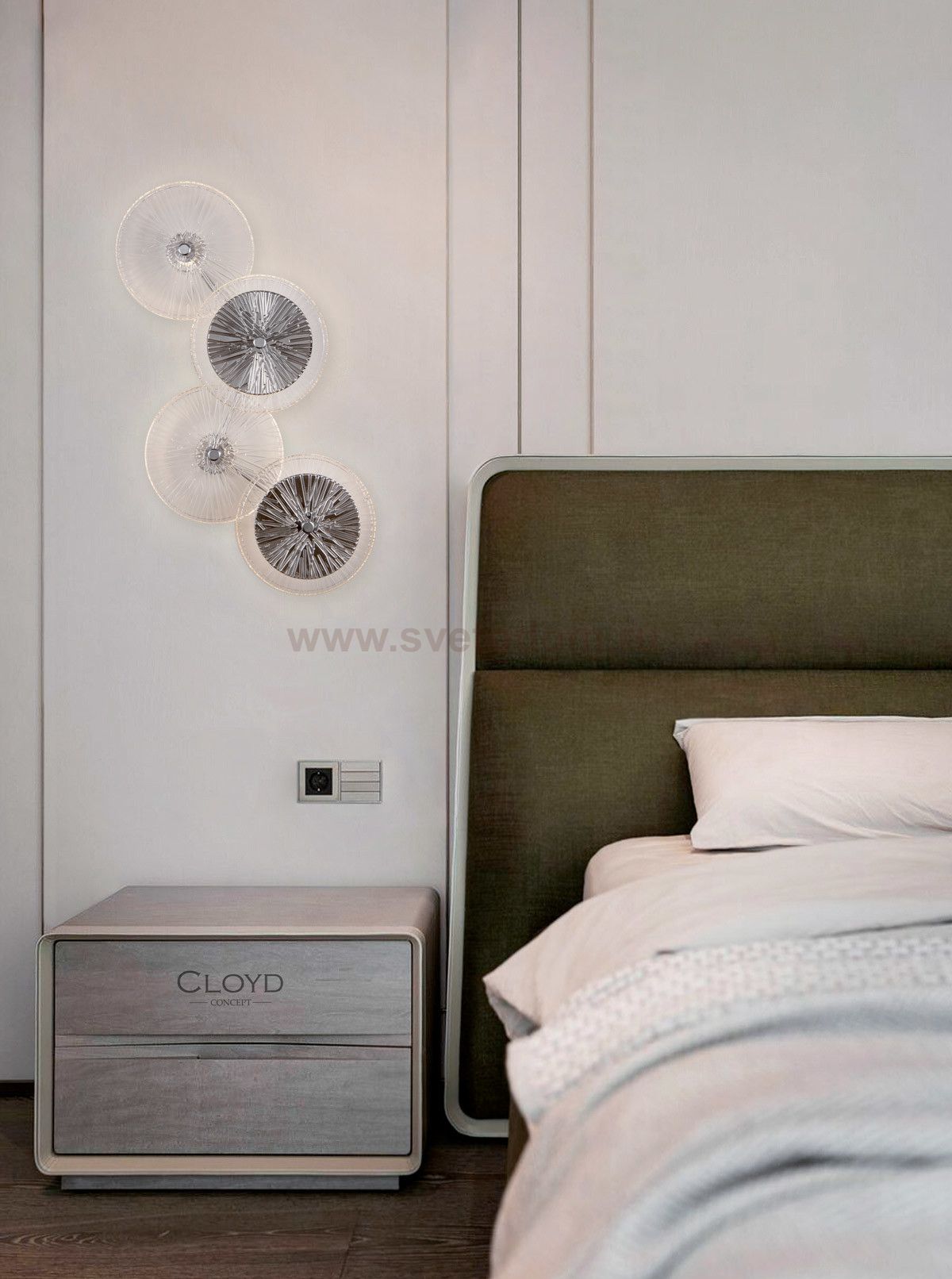 Бра Cloyd HELION-A W4 / выс. 62 см - хром - зеркальн. стекло (арт.20122)