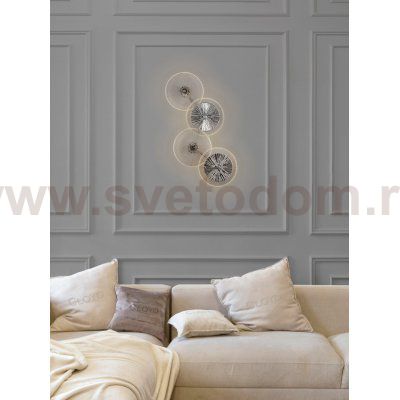 Бра Cloyd HELION-A W4 / выс. 62 см - хром - зеркальн. стекло (арт.20122)