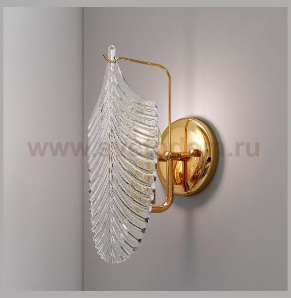 Бра Cloyd BONGA-A W1 / выс. 29 см - золото - бесцвет. стекло (арт.20182)
