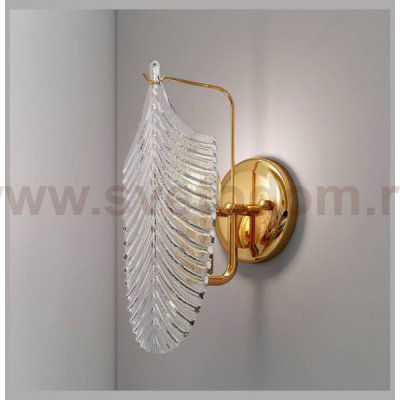 Бра Cloyd BONGA-A W1 / выс. 29 см - золото - бесцвет. стекло (арт.20182)