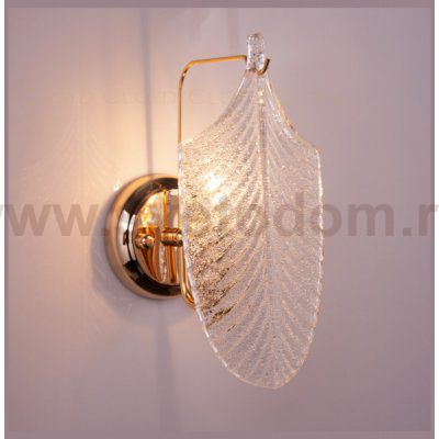 Бра Cloyd BONGA-A W1 / выс. 29 см - золото - бесцвет. стекло (арт.20182)