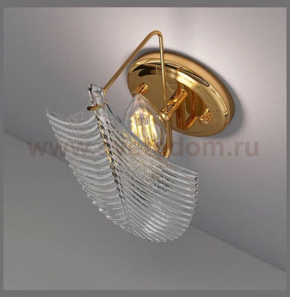 Бра Cloyd BONGA-A W1 / выс. 29 см - золото - бесцвет. стекло (арт.20182)