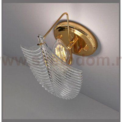 Бра Cloyd BONGA-A W1 / выс. 29 см - золото - бесцвет. стекло (арт.20182)