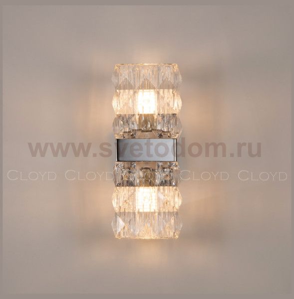 Бра Cloyd CORUND W2 / выс. 27 см - хром (арт.20191)