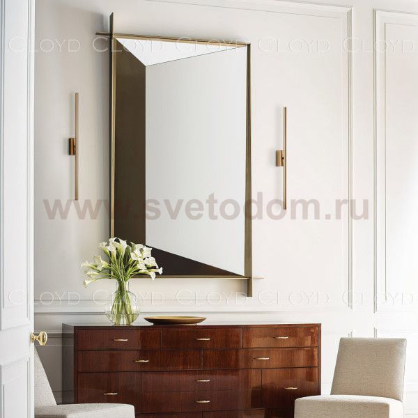 Бра Cloyd LINEAS W1 / L60 см - латунь (арт.20219)