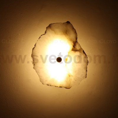 Бра Cloyd KNOSS W1 / D15 см - алебастр - латунь (арт.20268)