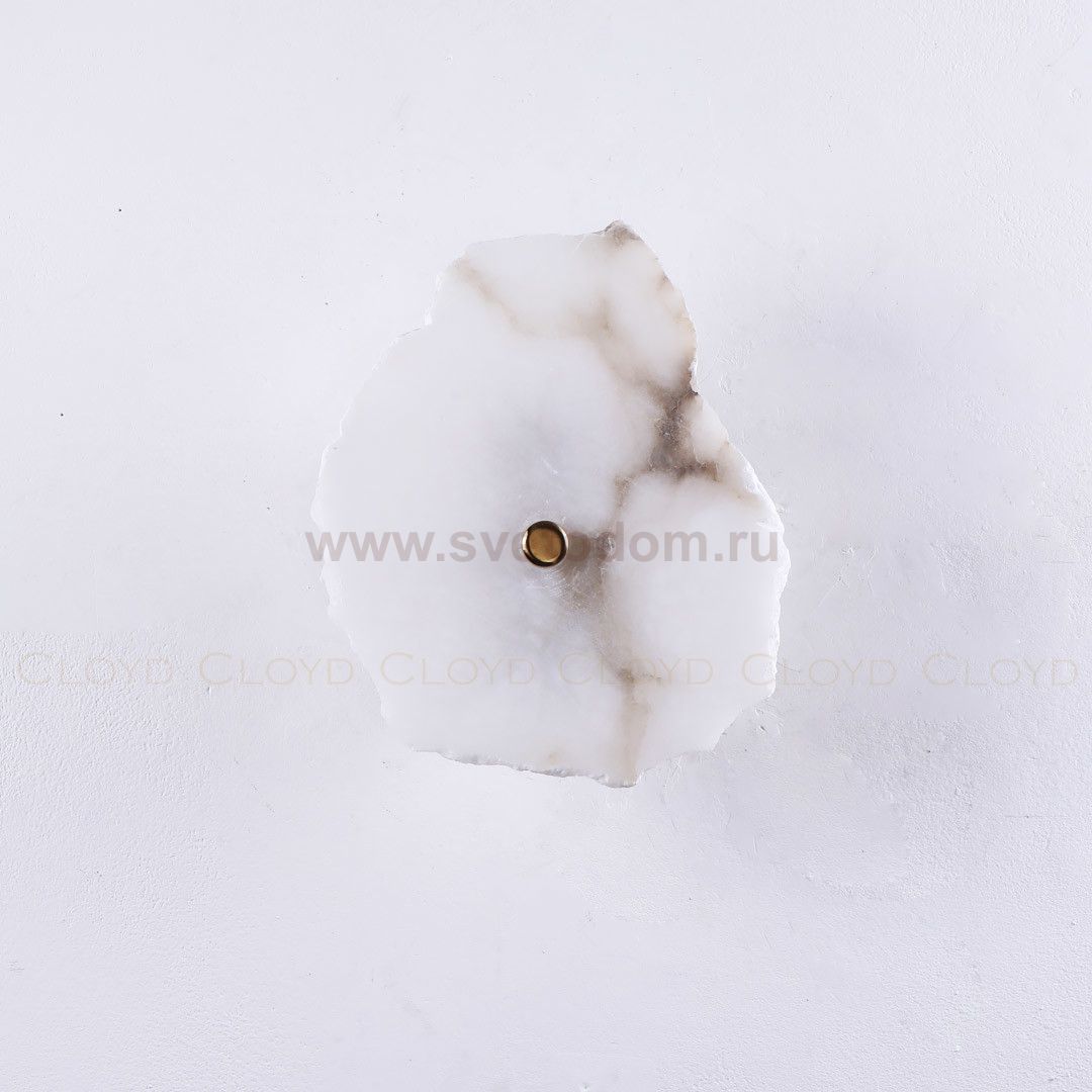 Бра Cloyd KNOSS W1 / D15 см - алебастр - латунь (арт.20268)