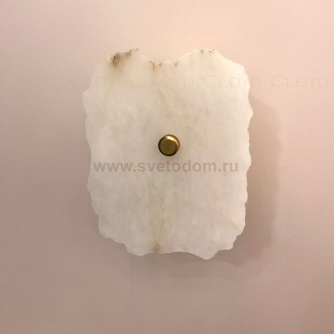 Бра Cloyd KNOSS W1 / D15 см - алебастр - латунь (арт.20268)