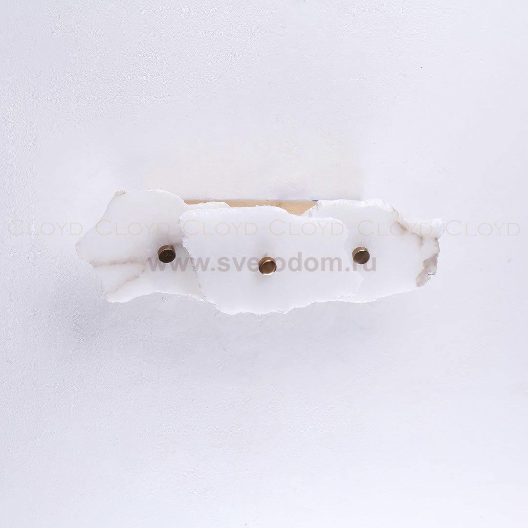 Бра Cloyd KNOSS W1 / выс. 35 см - алебастр - латунь (арт.20269)