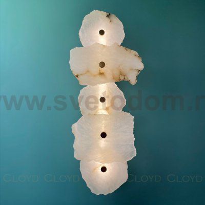 Бра Cloyd KNOSS W1 / выс. 51 см - алебастр - латунь (арт.20270)