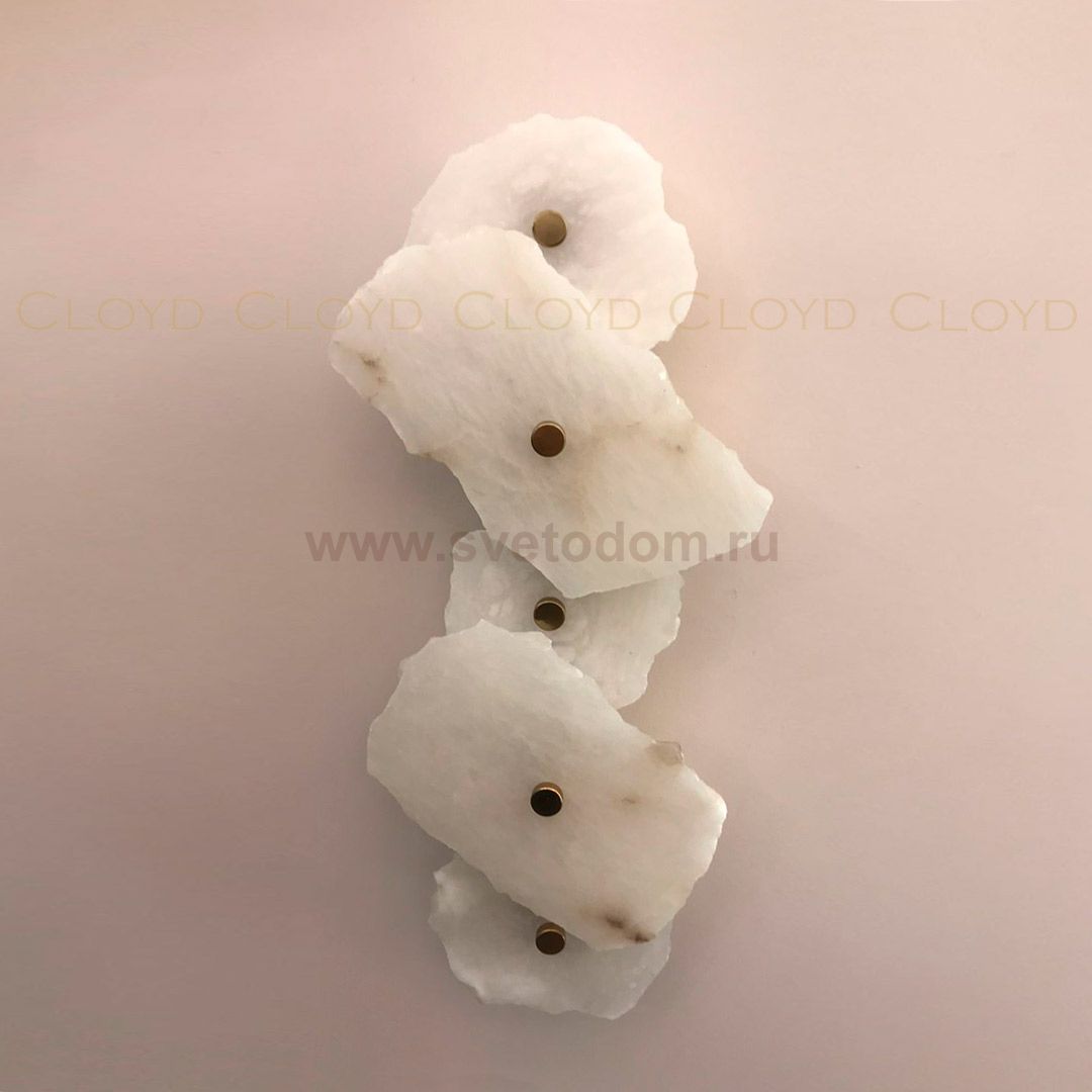 Бра Cloyd KNOSS W1 / выс. 51 см - алебастр - латунь (арт.20270)