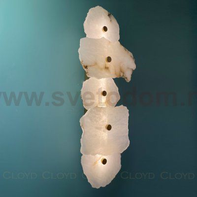 Бра Cloyd KNOSS W1 / выс. 51 см - алебастр - латунь (арт.20270)