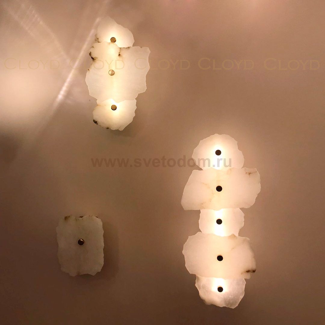 Бра Cloyd KNOSS W1 / выс. 51 см - алебастр - латунь (арт.20270)