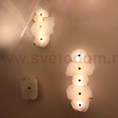 Бра Cloyd KNOSS W1 / выс. 51 см - алебастр - латунь (арт.20270)