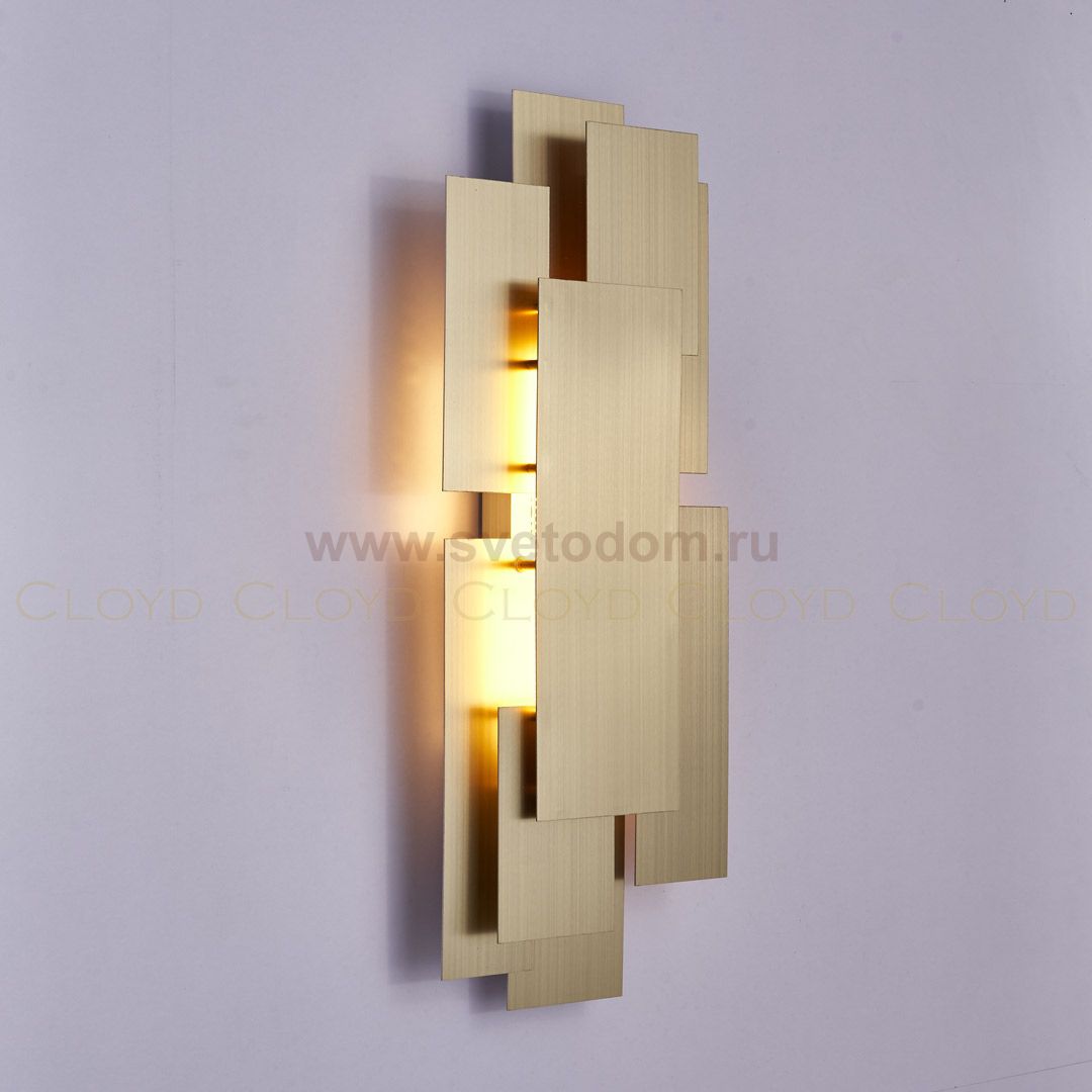 Бра Cloyd ARMOR W1 / выс. 65 см - латунь (арт.20279)