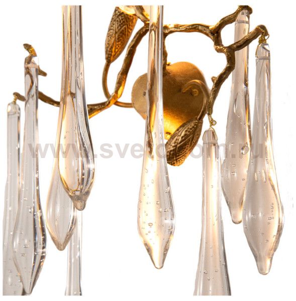 Бра Cloyd SURINAM W2 / выс. 55 см - латунь - бесцвет. стекло (арт.20282)