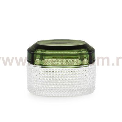 Шкатулка Cloyd CHASSE Box / шир. 9 см - зелен. стекло (арт.50013)