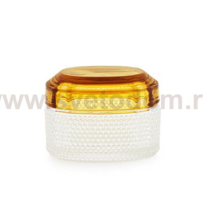 Шкатулка Cloyd CHASSE Box / шир. 9 см - желт. стекло (арт.50014)
