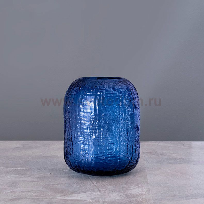 Ваза Cloyd KOWO Vase / выс. 17 см - синее стекло (арт.50019)
