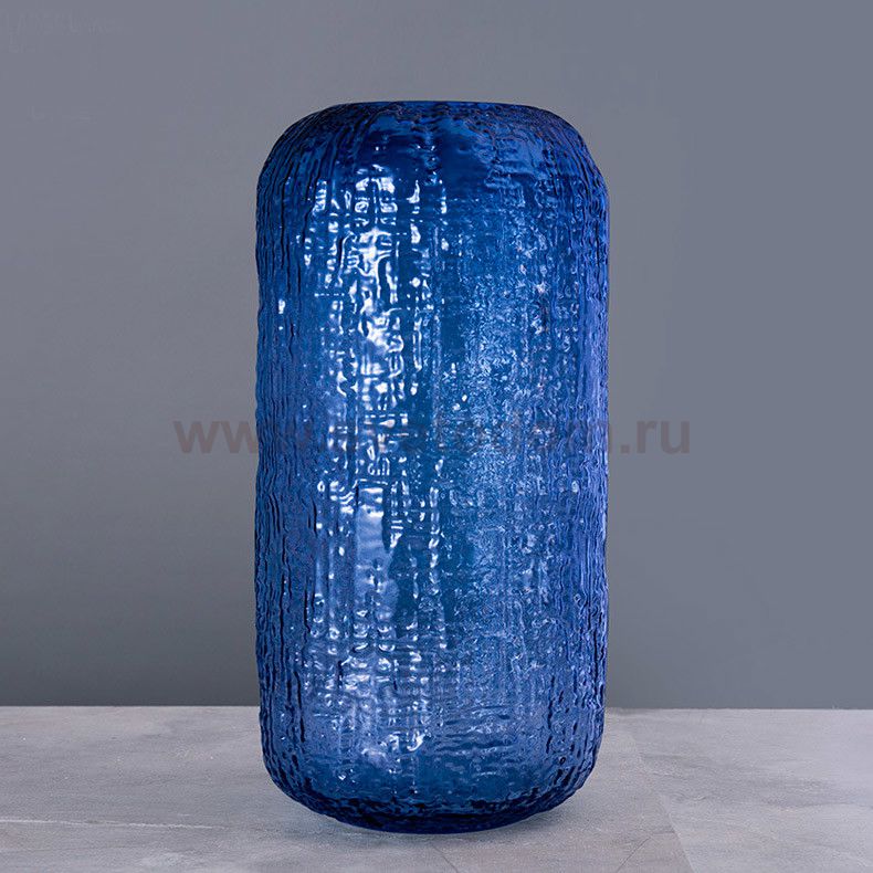 Ваза Cloyd KOWO Vase / выс. 34 см - синее стекло (арт.50021)