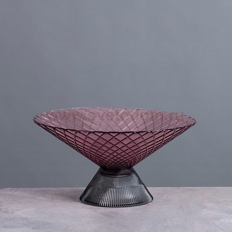 Ваза Cloyd MESO Vase / D25 см - фиолет. стекло (арт.50026)