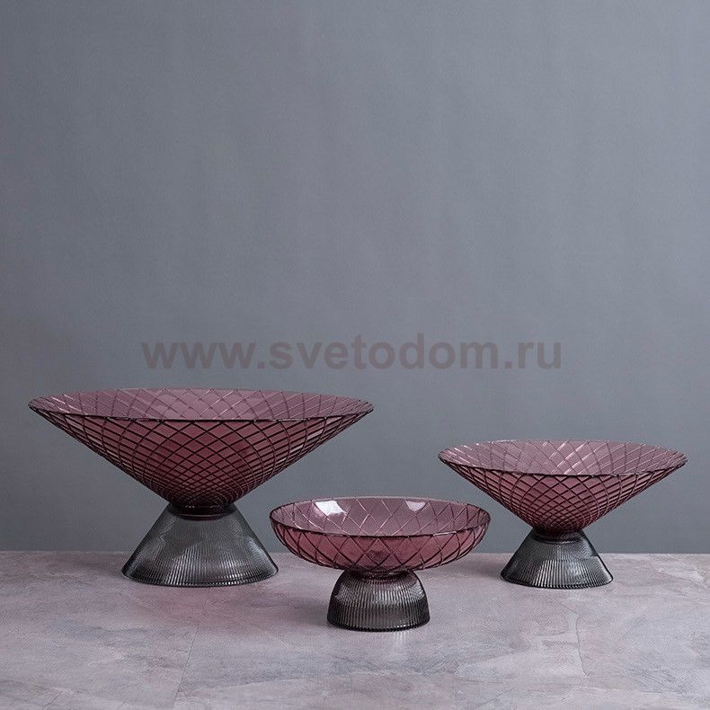 Ваза Cloyd MESO Vase / D25 см - фиолет. стекло (арт.50026)
