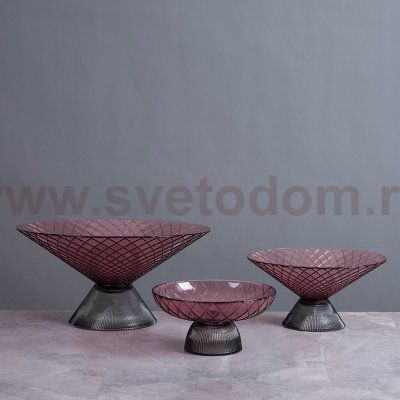 Ваза Cloyd MESO Vase / D25 см - фиолет. стекло (арт.50026)