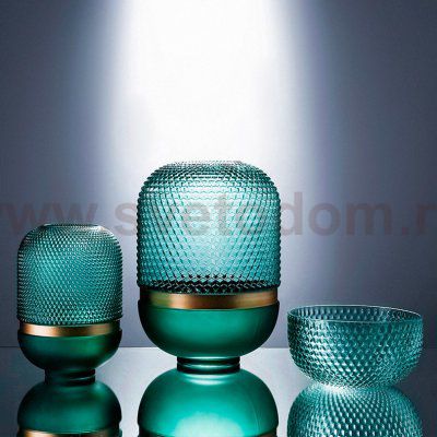 Ваза Cloyd DOTT Vase / выс. 10 см - зелен. стекло (арт.50031)