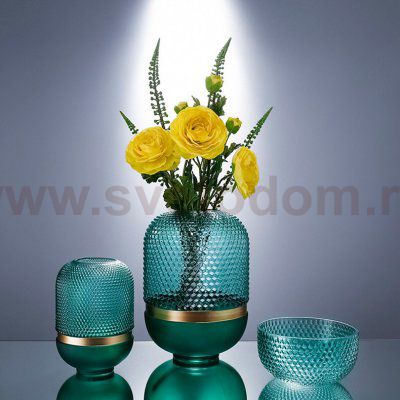 Ваза Cloyd DOTT Vase / выс. 30 см - зелен. стекло (арт.50033)