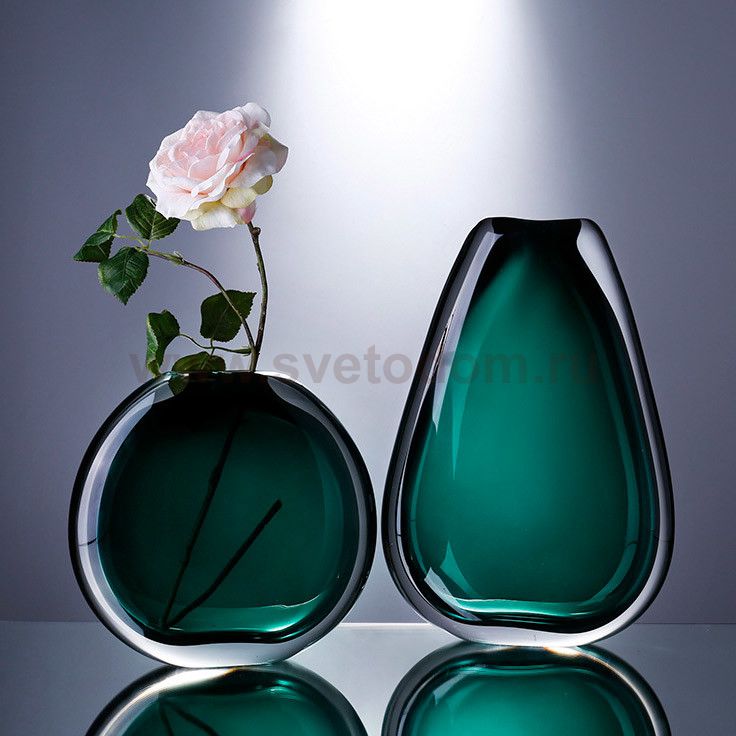 Ваза Cloyd MAZZORBO Vase / выс. 23 см - зелен. стекло (арт.50043)