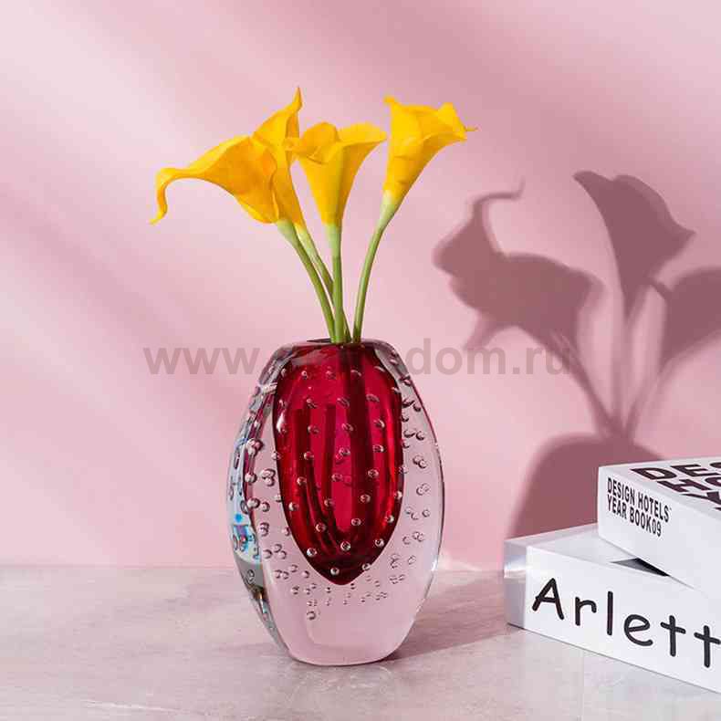 Ваза Cloyd ZANNY Vase / выс. 17 см - красн. стекло (арт.50048)