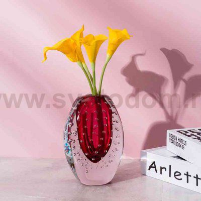 Ваза Cloyd ZANNY Vase / выс. 17 см - красн. стекло (арт.50048)