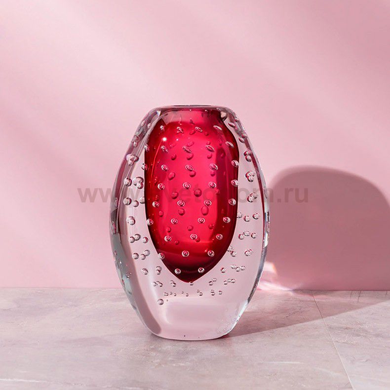 Ваза Cloyd ZANNY Vase / выс. 17 см - красн. стекло (арт.50048)