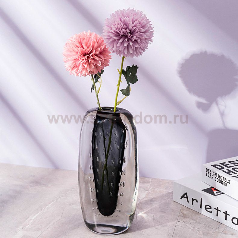 Ваза Cloyd ZANNY Vase / выс. 26 см - сер. стекло (арт.50049)