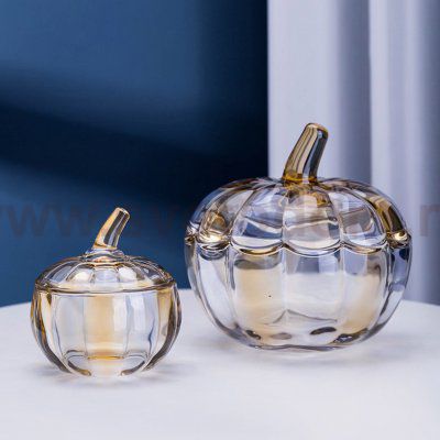 Шкатулка Cloyd POME Box / выс. 11 см - янтар. стекло (арт.50051)