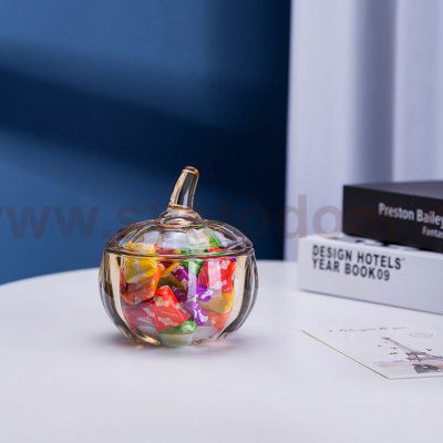 Шкатулка Cloyd POME Box / выс. 11 см - янтар. стекло (арт.50051)