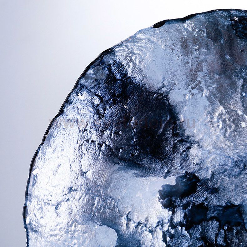 Тарелка Cloyd MATENO Dish / D40 см - синее стекло (арт.50054)