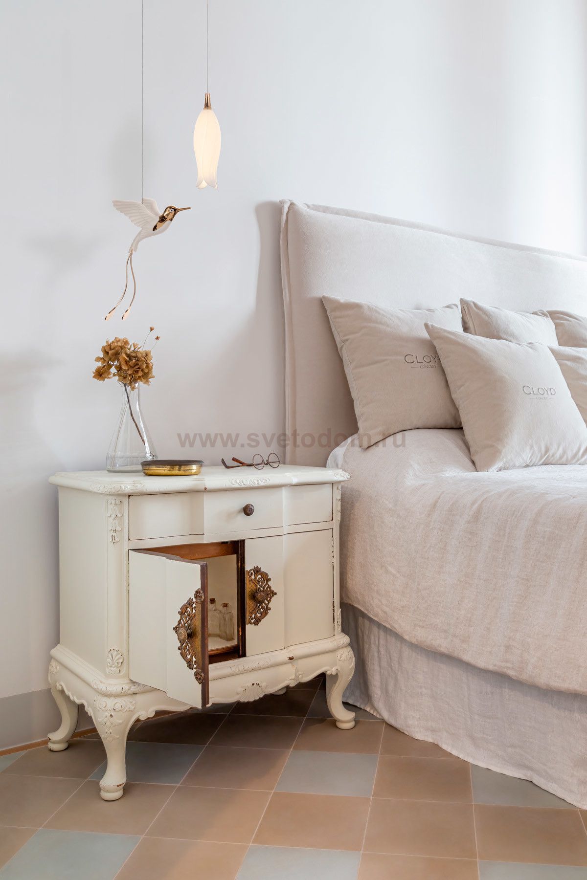 Элемент декоративный Cloyd ARGANA Drop / фарфор - золото (арт.50060)