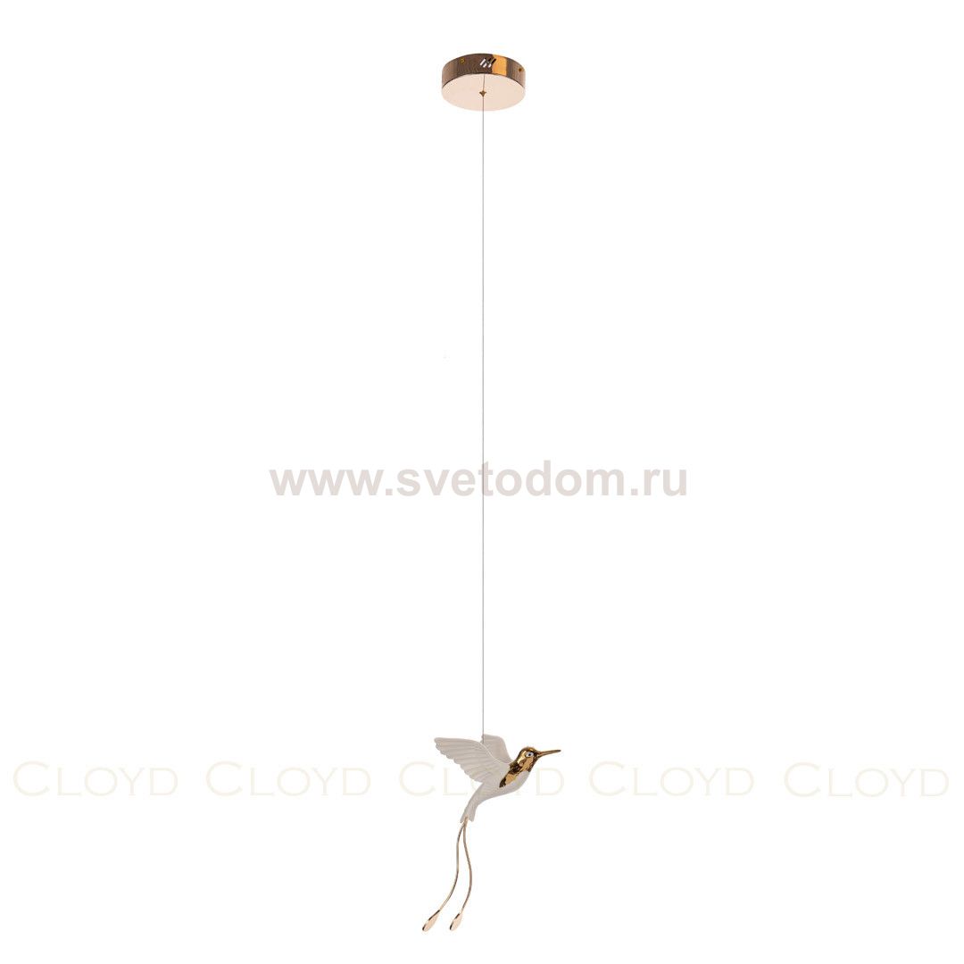 Элемент декоративный Cloyd ARGANA Drop / фарфор - золото (арт.50060)